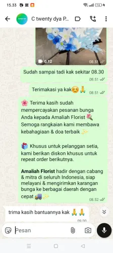 Testimonial Standing Flower salamjaya